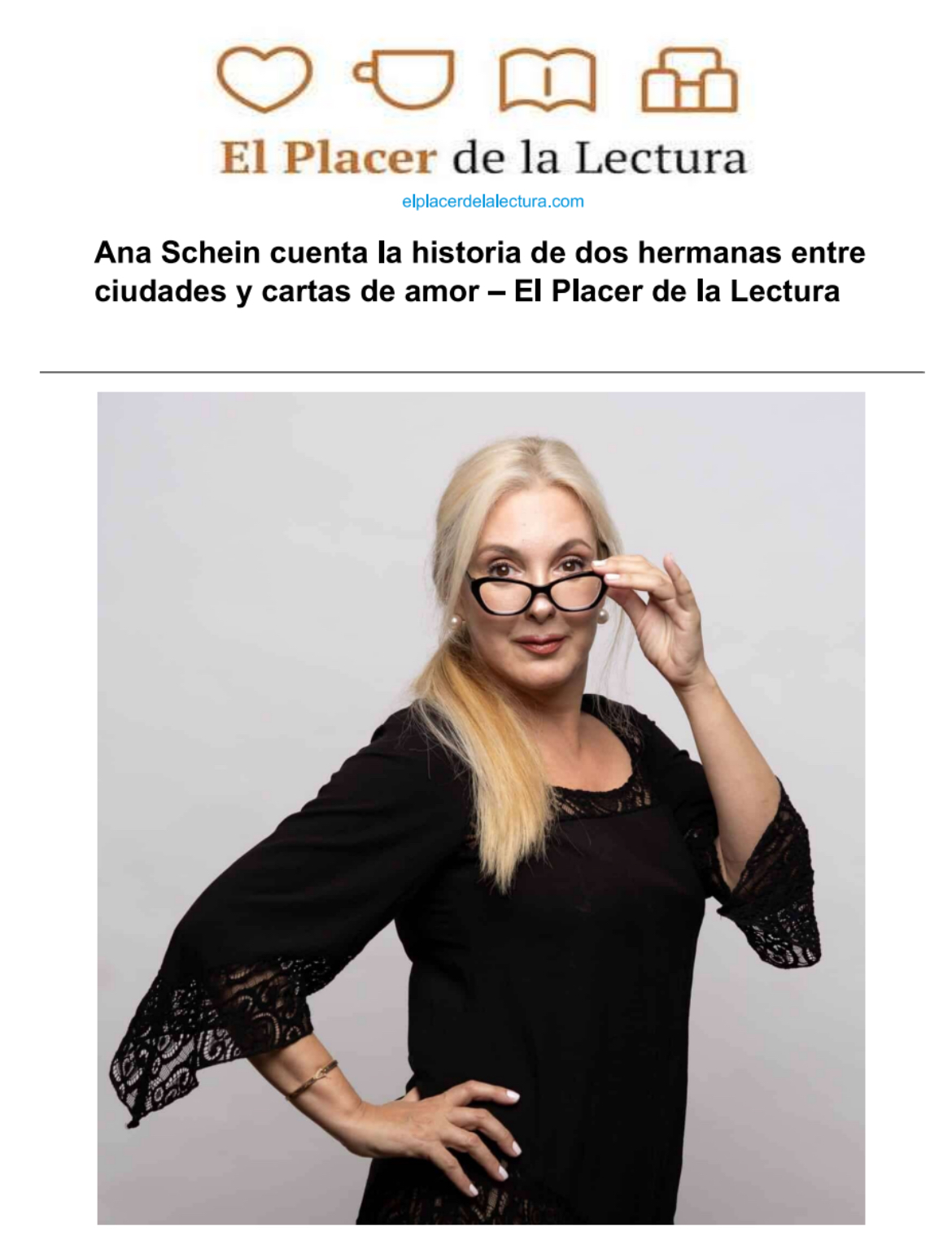 Ana Schein en El Placer de la Lectura